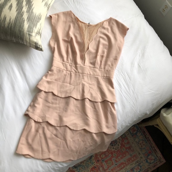Blush Scalloped Dress - Picture 1 of 7